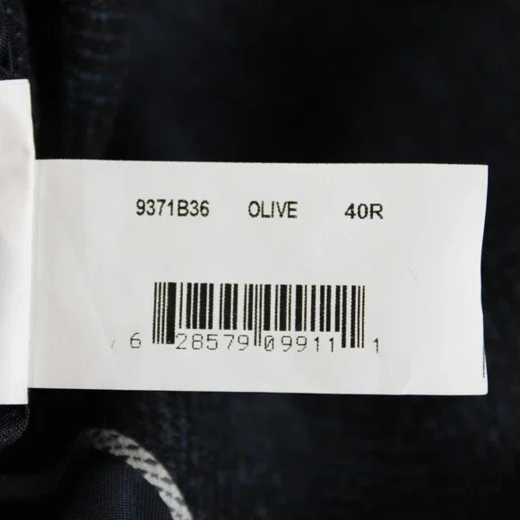 Cardinal of Canada NWT Top Coat Size 40R US Blue & Black Herringbone Wool/Cash